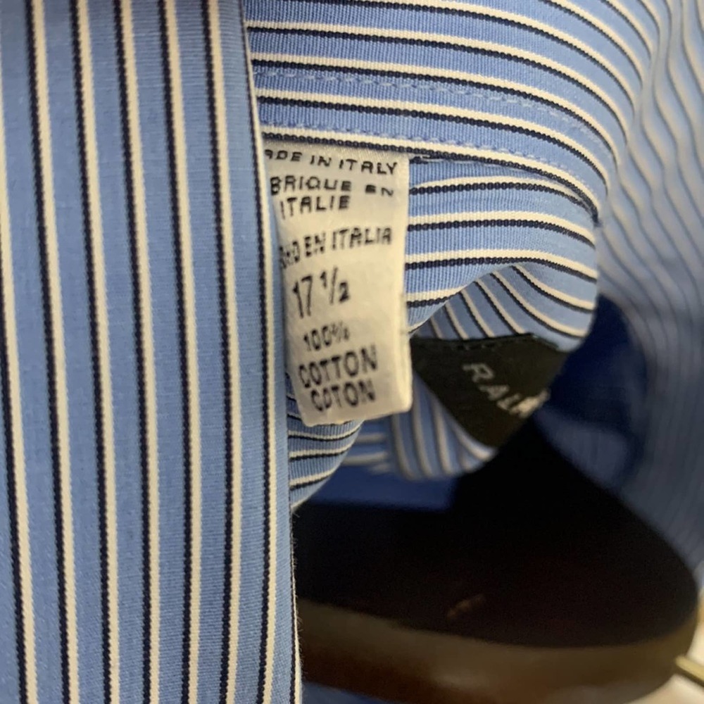 Ralph Lauren BLACK LABEL Italian Dress Shirt 17.5 neck - Picture 8 of 10